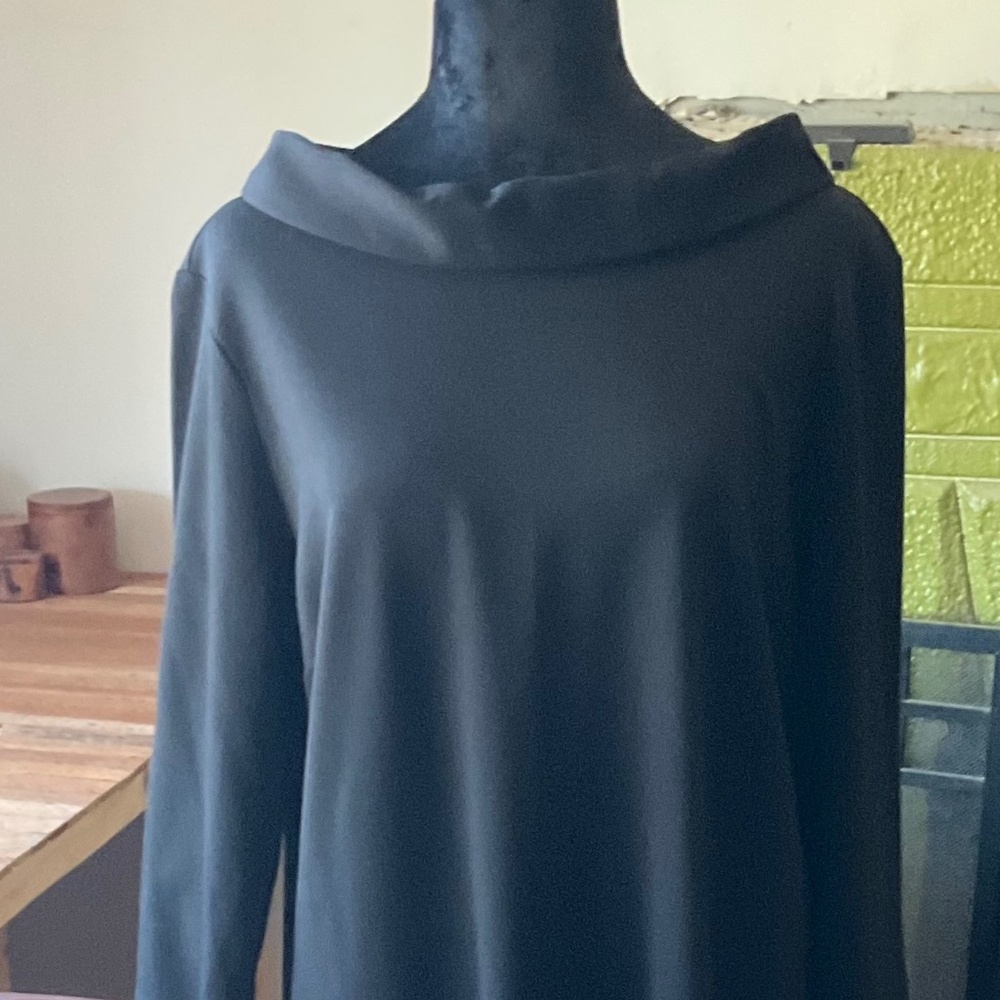 Talbots Black Mod Shift Dress - size LP